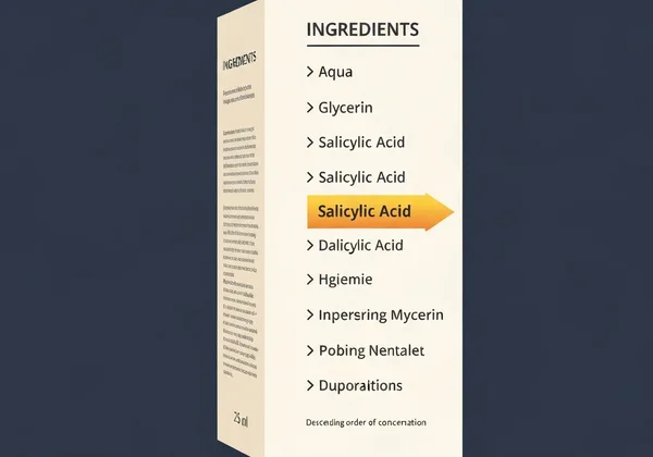 Visual of ingredient list showing concentration order.