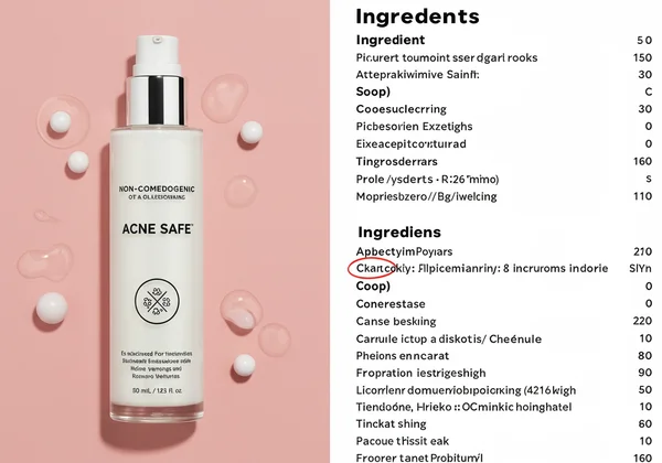 Label produk penjagaan kulit vs. senarai bahan terperincinya.