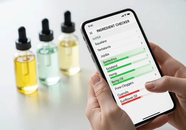 Checking ingredients, showing safe oil alternatives